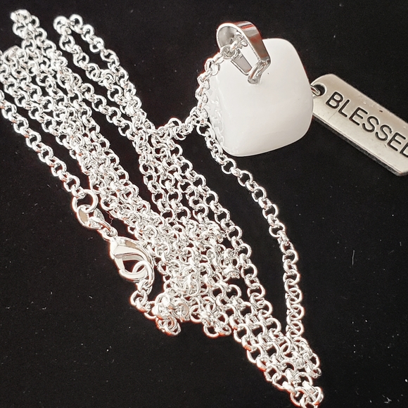 White Coral  30"\ .925 Sterling Silver Necklace - Picture 2 of 6